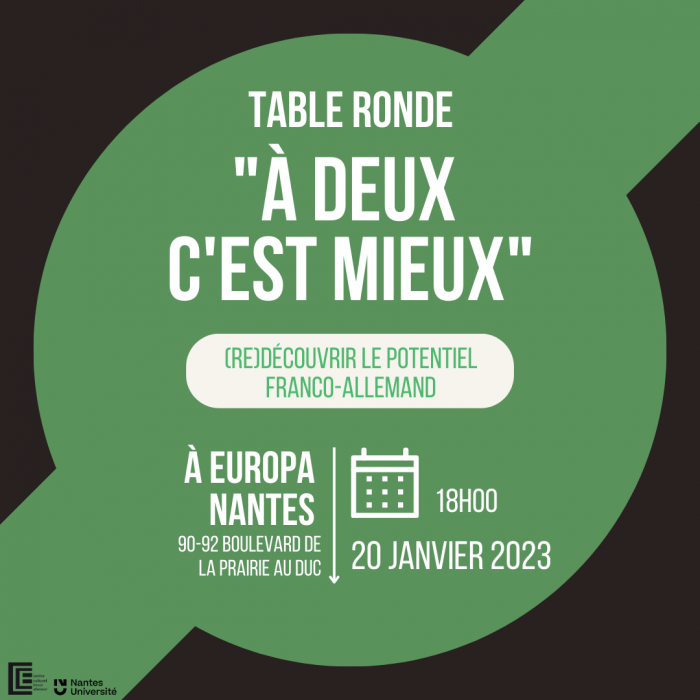 Table Ronde « A deux, c’est mieux – (Re)découvrir le potentiel franco-allemand »
